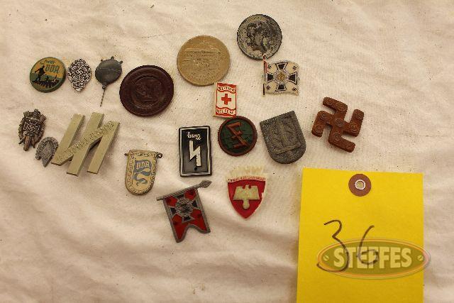 Asst. German Nazi pins, approx. (19)_1.jpg